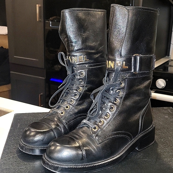 CHANEL Shoes - Sold CHANEL COMBAT Boots sz 39
